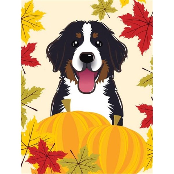 Patioplus Bernese Mountain Dog Thanksgiving Canvas House Flag PA2557715
